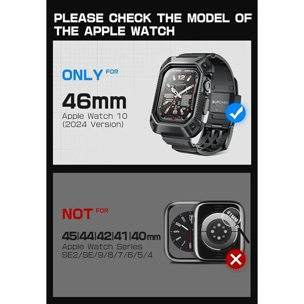 SUPCASE for Apple Watch 10 42mm Case with Band (Unicorn Beetle Pro), [Military-G